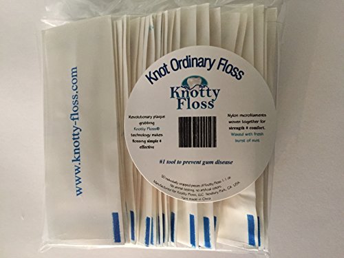 Mint Waxed Dental Floss - Individually Wrapped Vegan 50 Count