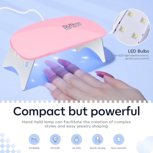 Acrylic Nail Kit 42-Piece Complete Set for Beginners with UV/LED Lamp & Drill