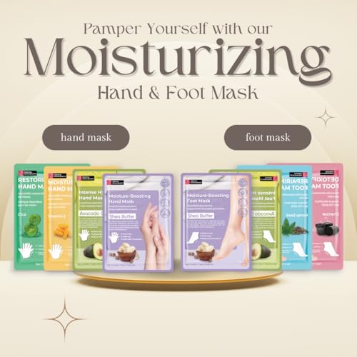 Innerest Shea Butter Hand Mask Gloves 12 Pairs Moisturizing Hand Care