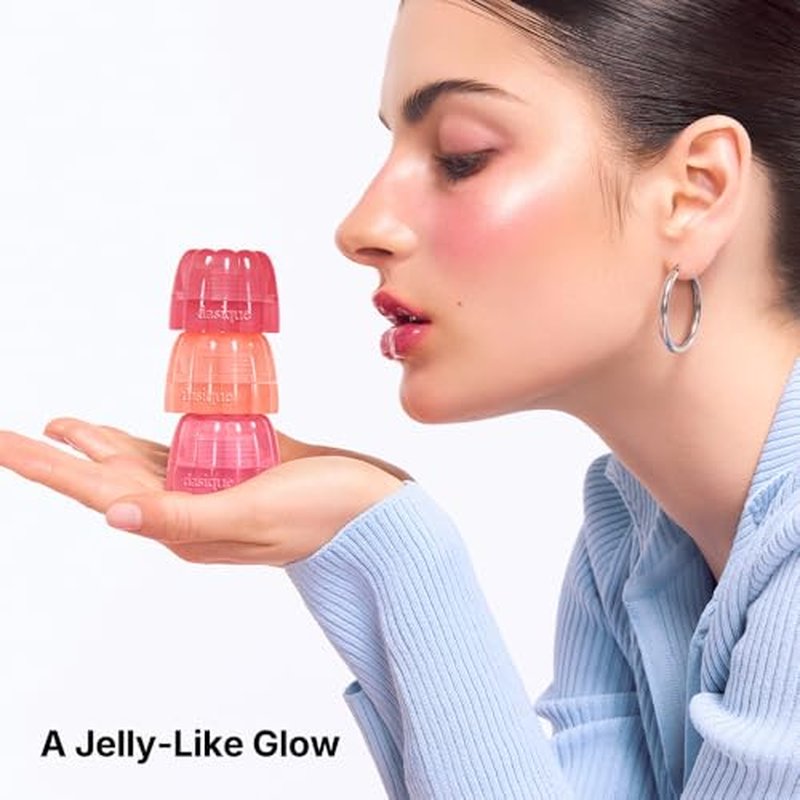 Dasique Chewing Glow Pot #14 Poppy Pudding 0.14 oz | Buildable & Variety of Colors | Bouncy Texture | Dewy Jelly Glow | K-beauty