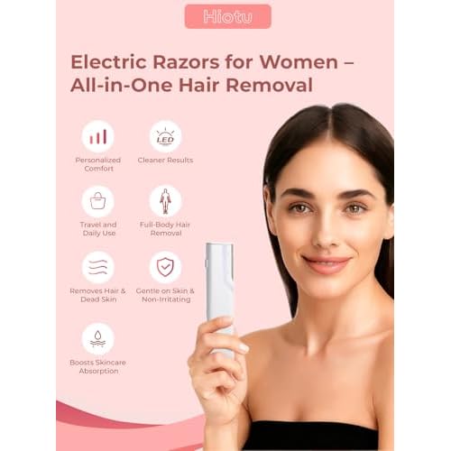Dermaplane Facial Razor for Women ? Electric 3-Speed Sonic Face Hair Removal Tool with LED Light, Peach Fuzz Remover & Exfoliating Dermaplaning Tool, USB-C Rechargeable with 5 Replacement Heads
