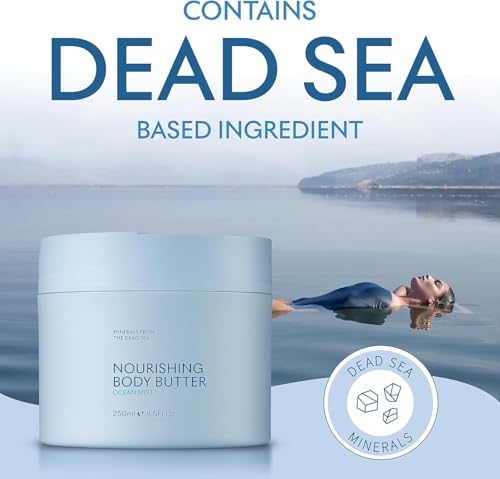 Ocean Mist Dead Sea Body Butter - Ultra-Rich Shea & Coconut Oil Moisturizer for Dry Skin