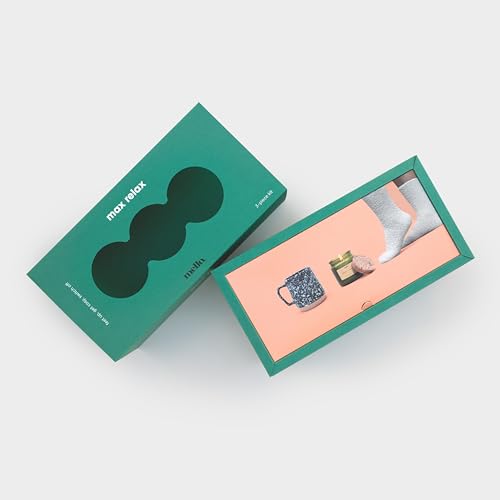 Self Care Gifts For Women Max Relax | Pamper Gifts For Women & Relaxation Gift Ladies | Pamper Sets Ladies Gift & Presents Woman Includes Fluffy Socks, Scented Candle & Stoneware Mug