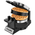 Cnydltt Double Waffle Maker A - 1400W Rotating Belgian Waffle Iron, 2 Slices