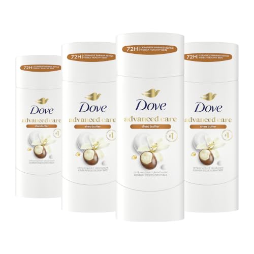 Dove Advanced Care Shea Butter Antiperspirant Deodorant Stick Pack of 4 - 2.6 oz
