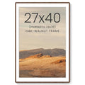 Oak Wood 27x40 Picture Frame - Nursery Decor, Natural Finish, Wall & Table Display - Variation of THIS listing