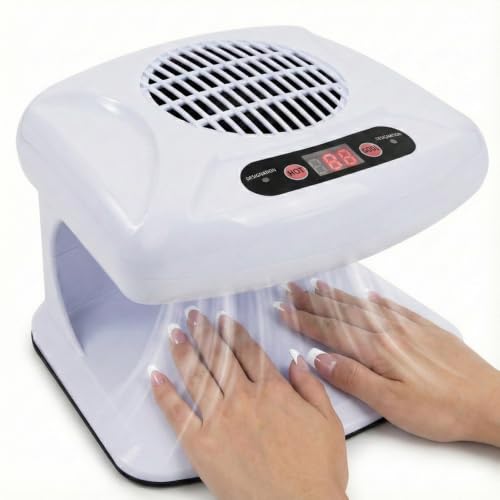 Air Nail Dryer 300W Infrared Sensor 2-in-1 Hot Cold Air Nail Polish Dryer - White
