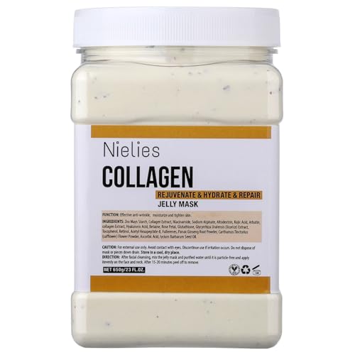 Nielies Hydro Jelly Face Masks Collagen & Hyaluronic Acid - Moisturizing Facial Powder, 23 Fl Oz