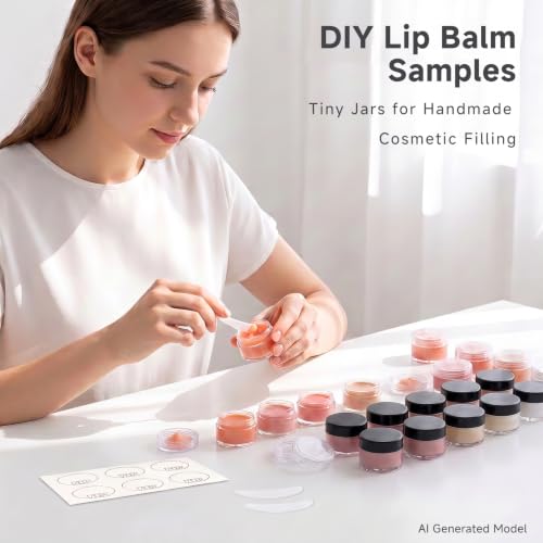 Black 5g Sample Cosmetic Containers with Lids - Travel Size, Leakproof