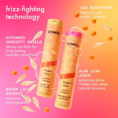 Amika Forget Frizz Anti-Frizz Shampoo 9.2oz - Humidity & Frizz Control