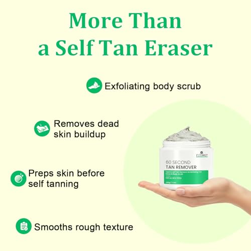 Self Tan Remover Kit with Exfoliating Gloves - Fast & Gentle 15.8 oz