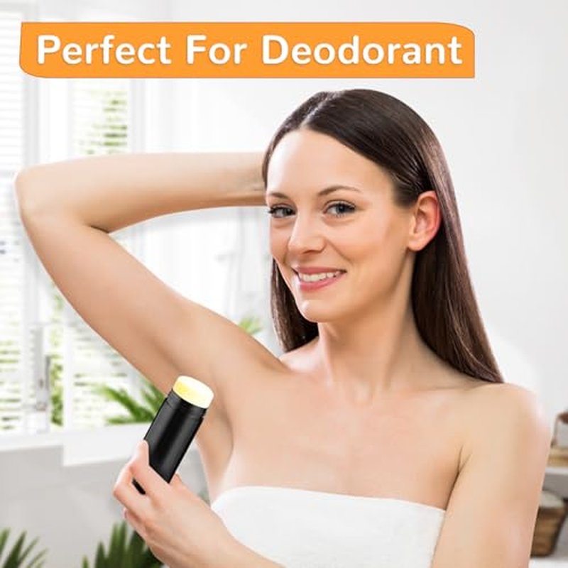 15 Pcs 60ml/2oz Plastic Deodorant Containers Empty Filling Stick Tube Deodorant Bottles for DIY Cosmetic Lotion Bar Sunscreen Lip Balm Crayon - Black