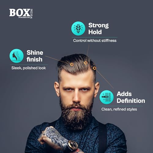 Men's Pomade for Sleek, Polished Hair - Strong Hold & Shine, 80g