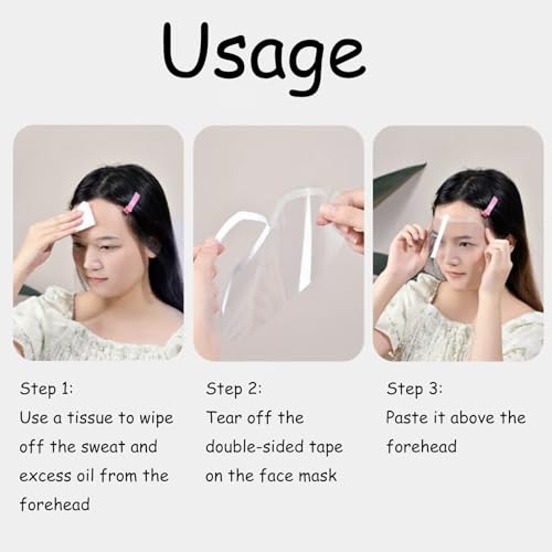 50 Pcs Microblading Shower Face Shields Visors, Disposable Face Shields Masks Makeup Eye Shield for Hairspray Salon Supplies and Eyelash Extensions Eye Eyelid Surgery Aftercare