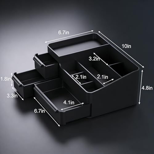 Bathroom Counter Organizer with Drawers and Slots for Skincare and Perfume – Modern, Waterproof, Space-Saving