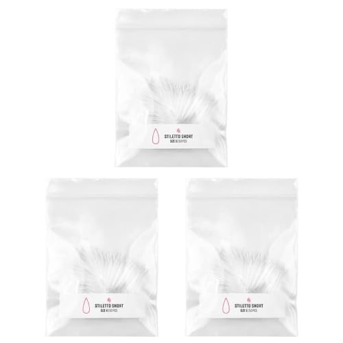 Kiara Sky Gelly Tip Soak Off Nails Refill Packs - Stiletto Short (Sizes 3, 4, 5)