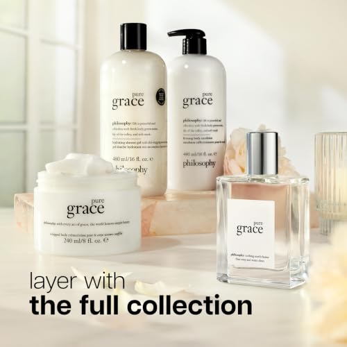 Pure Grace Firming Body Emulsion - 8 Fl Oz Luxury Scented Body Lotion with Shea Butter & Natural Oils - Fast Absorbing Hydration - Soft & Smooth Skin - Variation: Pure Grace