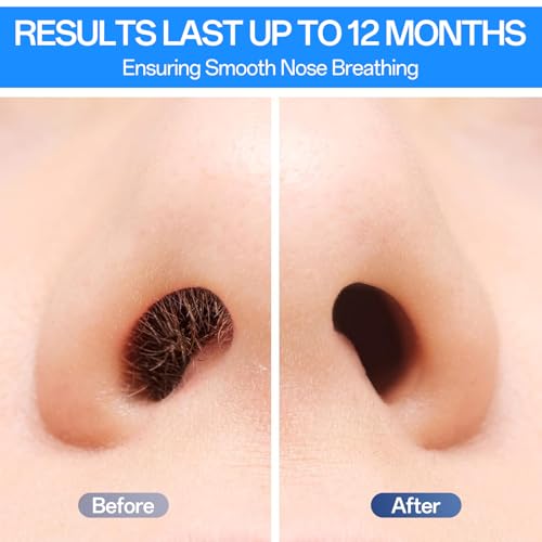Nose Wax Sticks (60 Pcs) - Dual-Head Wax Hair Removal Applicator for Nostril, Ear, Eyebrow & Upper Lip, Painless, Disposable Waxing Sticks for Men & Women