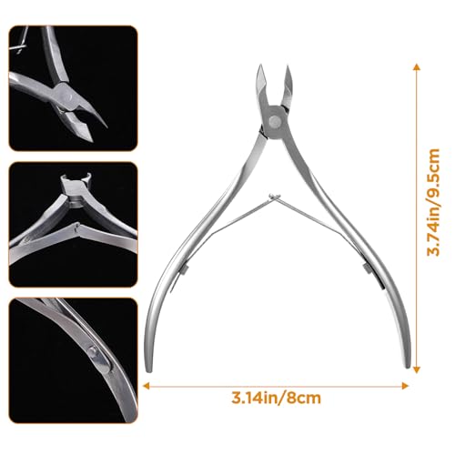 18 Pack Professional Nail Cuticle Nippers - Stainless Steel Dead Skin Clippers