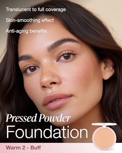 Mineral Fusion Pressed Powder Foundation Warm 2 0.32oz - Flawless Matte Finish