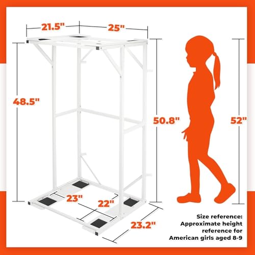 23-Inch Heavy Duty Washer Dryer Stand with Non-Slip Feet & Wall Anchor
