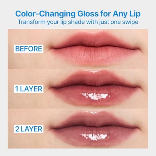 fwee 3D Changing Gloss | 01 Scene Black | Lip Gloss for changing color, Layering Gloss, Long-lasting & Plumping, Glossy | 5.6g