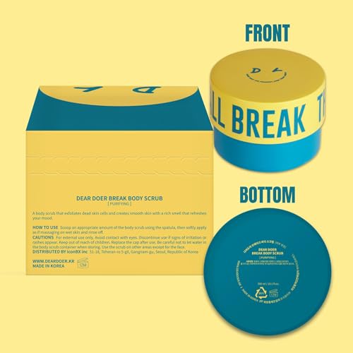 Break Body Scrub - Aromatic Citrus Exfoliator with Charcoal & Andes Salt (10.1 oz) - Vegan, Calming, Pore Purifying - Variation of Aromatic Citrus