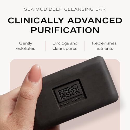Erno Laszlo Dead Sea Mud Charcoal Face Soap Bar 3.4 oz - Hydrating Deep Cleanser