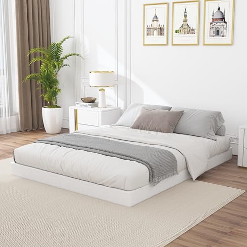 Snaye Low Profile Queen Box Spring 4 Inch Heavy Duty Metal Bed Base, Noise-Free, Easy Assembly