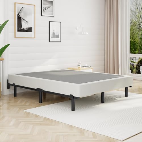 Queen Bed Frame - 7 Inch Heavy Duty Metal Platform with 9 Legs - Black, U.S. Standard