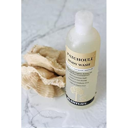 Plantlife Patchouli Body Wash and Patchouli Bar Soap - Formulated for Soft and Silky Skin - Made in California
