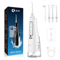 REVA White Cordless Dental Water Flosser - 310ML, 4 Modes, Rechargeable, 4 Tips