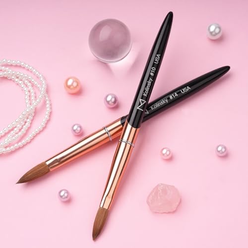 M ? Regal 100% Kolinsky Acrylic Nail Brush | Professional Acrylic Nail Sculpting & Application Brush | Premium Nail Art Tool for Nail Technicians & Artists (#18)