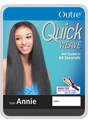 Outre Annie 2 Dark Brown Synthetic Half Wig Yaky Straight Long Style