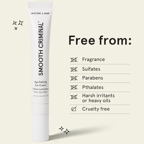 Under Eye Cream for Dark Circles and Puffiness | SMOOTH CRIMINAL Age Defying Niacinamide and Caffeine Eye Cream for Puffy Eye Bags Treatment for Men Anti Aging & Wrinkle Removal with Bakuchiol