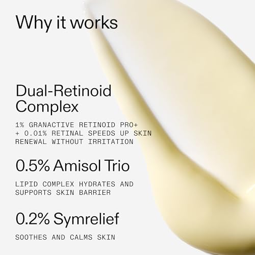 The INKEY List Starter Dual Retinol Serum 1 Fl Oz, 0.5% Amisol Trio & 0.2% Symrelief, Gentle Skin Renewal, Smooths Fine Lines, Hydration & Barrier Protection, Suitable for Sensitive Skin