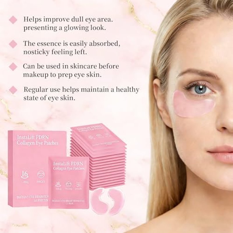 16 Pairs Instalift Pdrn & Collagen Eye Patches£¬Instant Anti-Wrinkle Eye Mask for Dark Circles & Puffy Eyes£¬Hydrogel Undereye Patches with Hyaluronic Acid£¬Quick Fix & Long-Term Care ? (2)