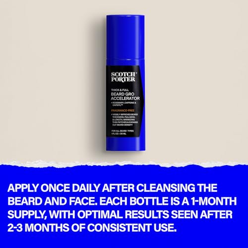 Beard Growth Serum - 2-Pack of Scotch Porter Thick & Full Beard Gro Accelerator - Natural Botanical Formula with Capixyl & Caffeine - Variation: Beard Gro Concentrate