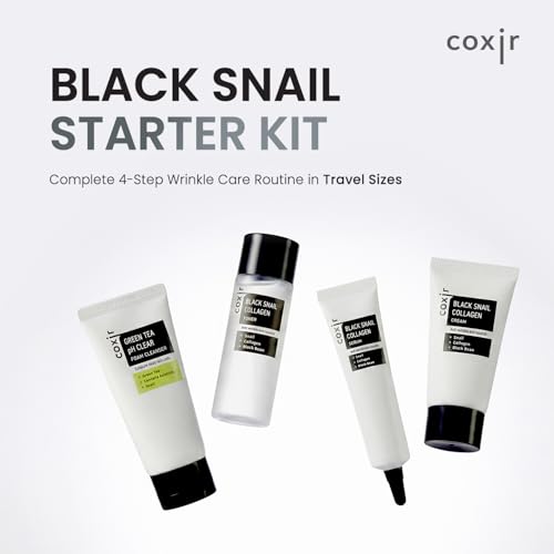 Coxir Black Snail Collagen Starter Kit for Skin Hydration & Firmness