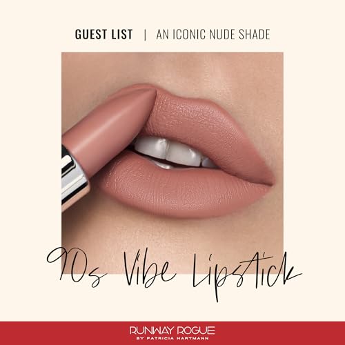Runway Rogue Moisturizing Matte Lipstick - Guest List, 90s Nude Lip Color