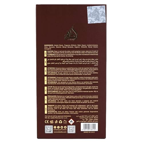 Unisex Oud Perfume Spray - Long-Lasting Amber Fragrance 3.4oz