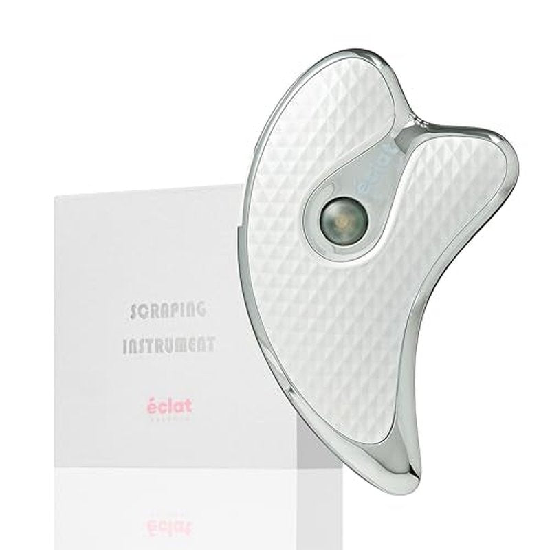 ?clat Gua Sha Facial Massager for Lymphatic Drainage, Face, Neck & Body Scraping Tool, Heated Electric Portable Face Lift Beauty Device, Jawline Shaper, Double Chin Reducer for Firming & Contouring