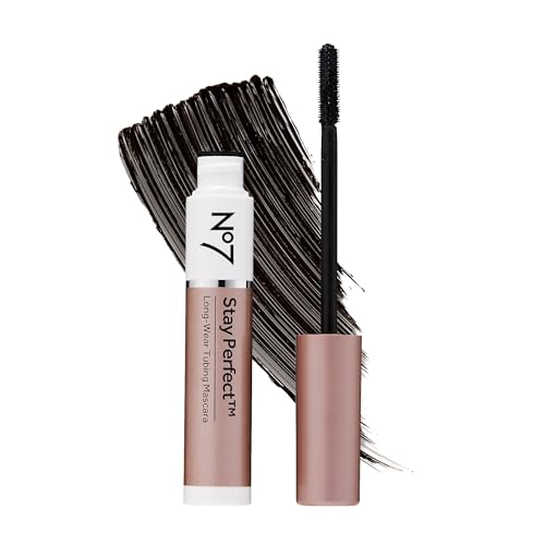No7 Stay Perfect Mascara ? Smudge-Free, Long-Lasting Volume Up to 24 Hours with Straight Brush ? Rain & Tear-Proof (7ml)