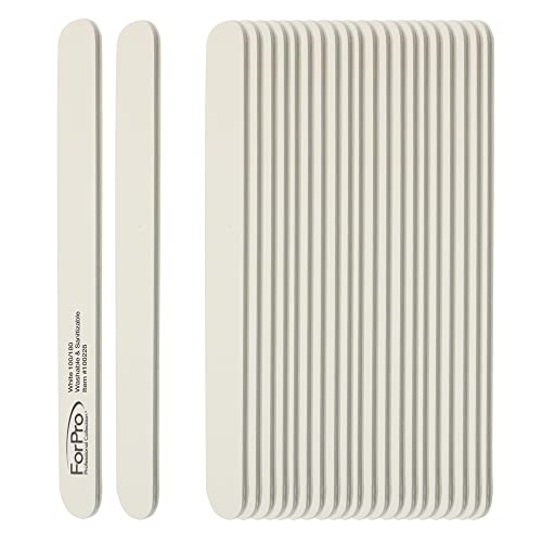 Double-Sided Nail Files Foam Boards 100/180 Grit White 50-Pack