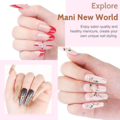 Gel Nail Polish Kit with UV Light - 45 Colors Manicure Set with Top & Base Coats