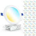 Canless 6 Inch LED Recessed Light Kit - Dimmable, 5 CCT, Ultra-Slim, 14W