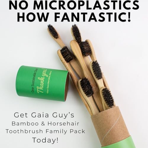 Eco-Friendly Bamboo Toothbrush with Horsehair Bristles Family Pack - Zero Waste