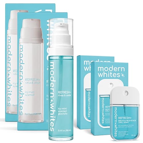 Modern Whites Alcohol-Free Mint Mouthwash & Oral Spray Pack – Travel & Daily Use