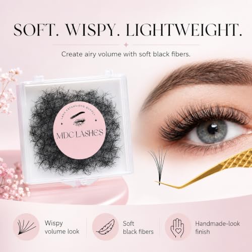 Premade Eyelash Fans 500 Pairs 5D 0.05CC 17mm for Volume Lash Extensions