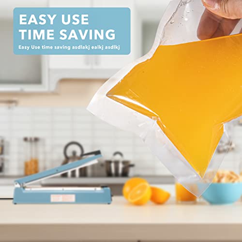 Blue 16-Inch METRONIC Impulse Sealer Manual Heat Plastic Bag Sealing Machine